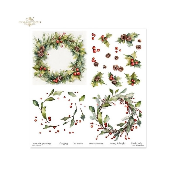 Scrapbookingpapier SLS-078 Winterkrans
