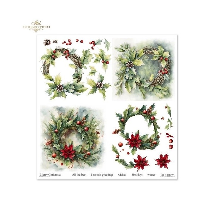 Scrapbookingpapier SLS-078 Winterkrans