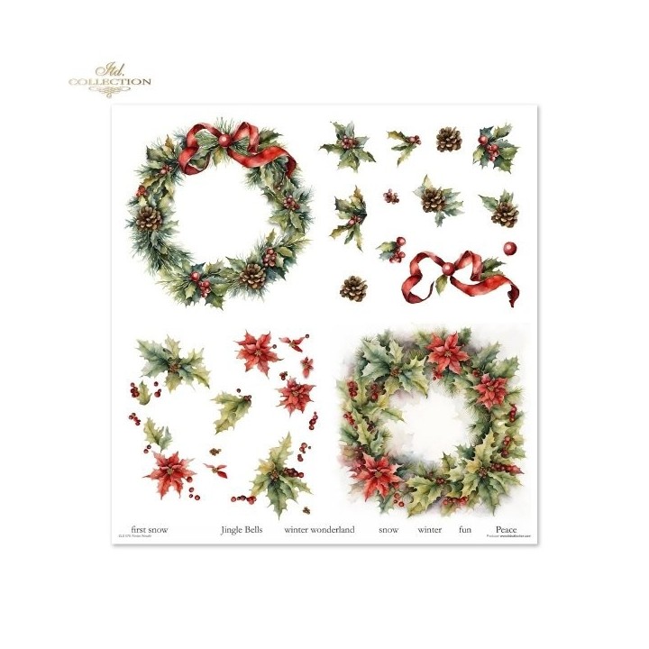 Scrapbookingpapier SLS-078 Winterkrans