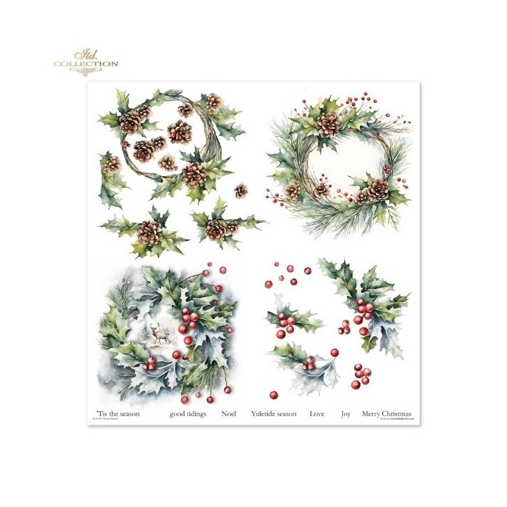Scrapbookingpapier SLS-078 Winterkrans