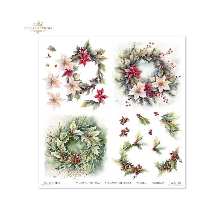 Scrapbookingpapier SLS-078 Winterkrans