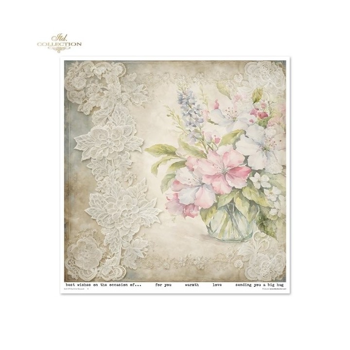 Scrapbookingpapier SLS-079 Zomerboeket