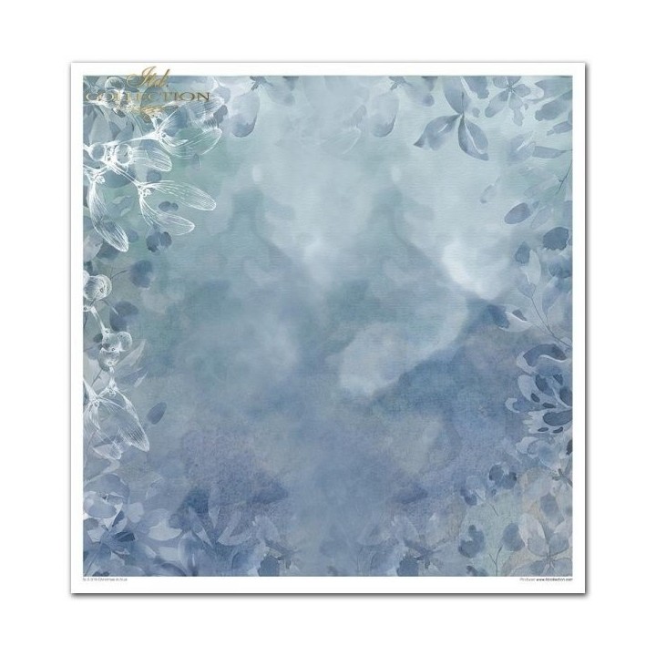 Scrapbookingpapier SLS-019 ''Kerst in blauw'' ---- PRODUCT MET KORTING