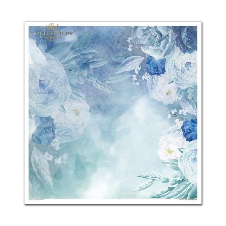 Scrapbookingpapier SLS-019 ''Kerst in blauw'' ---- PRODUCT MET KORTING