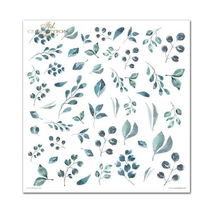 Scrapbookingpapier SLS-019 ''Kerst in blauw'' ---- PRODUCT MET KORTING