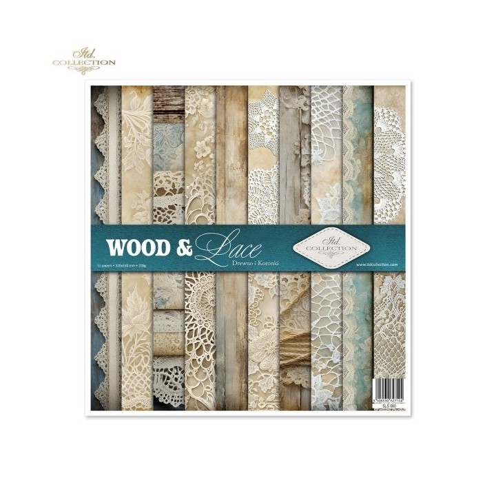 Scrapbookingpapier SLS-080 Hout & Kant
