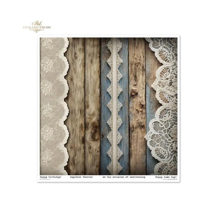 Scrapbookingpapier SLS-080 Hout & Kant