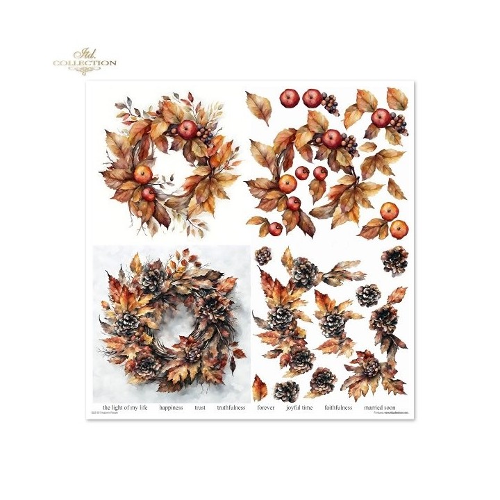 Scrapbookingpapier SLS-081 Herfstkrans