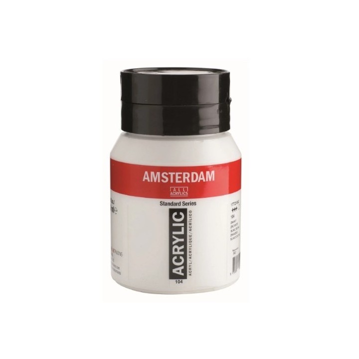 Amsterdam Acrylverf Pot 500ml Zinkwit 104