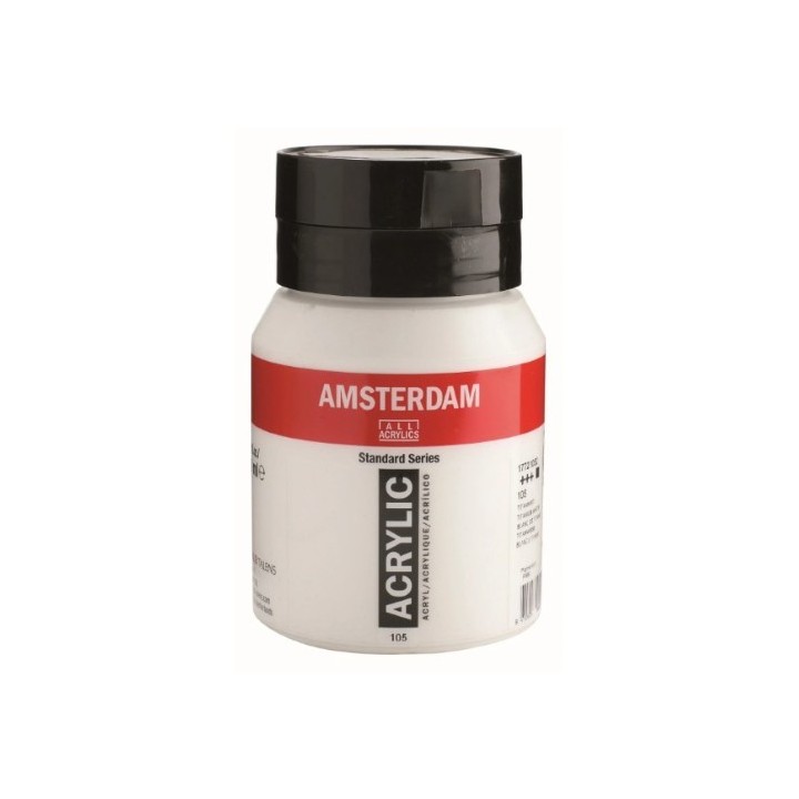 Amsterdam Acrylverf Pot 500ml Titaanwit 105