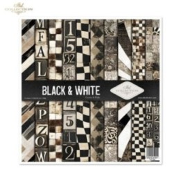 Scrapbookingpapier SLS-084 Zwart & Wit