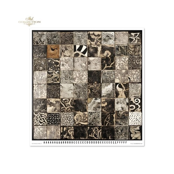Scrapbookingpapier SLS-084 Zwart & Wit