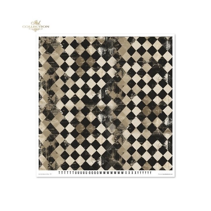 Scrapbookingpapier SLS-084 Zwart & Wit