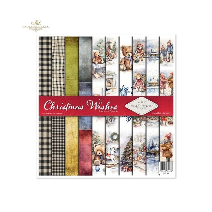 Scrapbookingpapier SLS-086 Kerstwensen