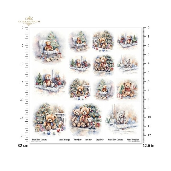 Scrapbookingpapier SLS-086 Kerstwensen