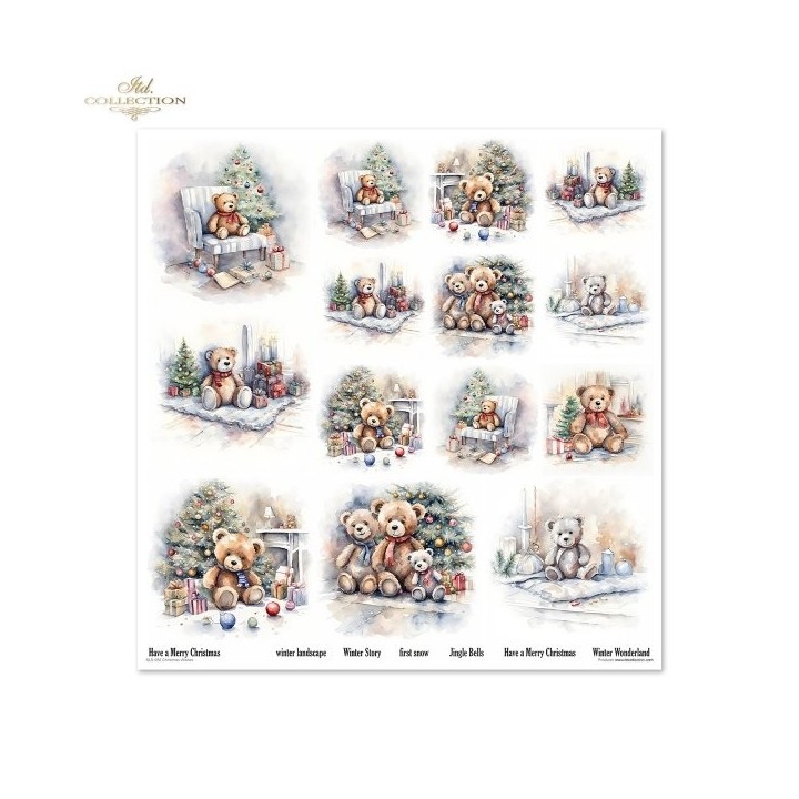 Scrapbookingpapier SLS-086 Kerstwensen