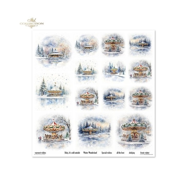 Scrapbookingpapier SLS-086 Kerstwensen