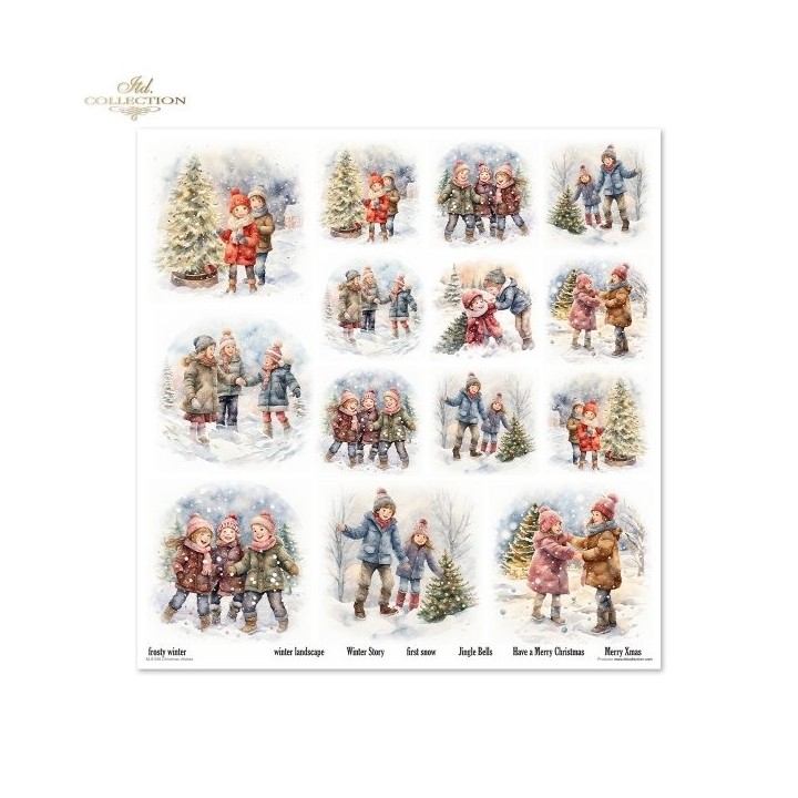 Scrapbookingpapier SLS-086 Kerstwensen
