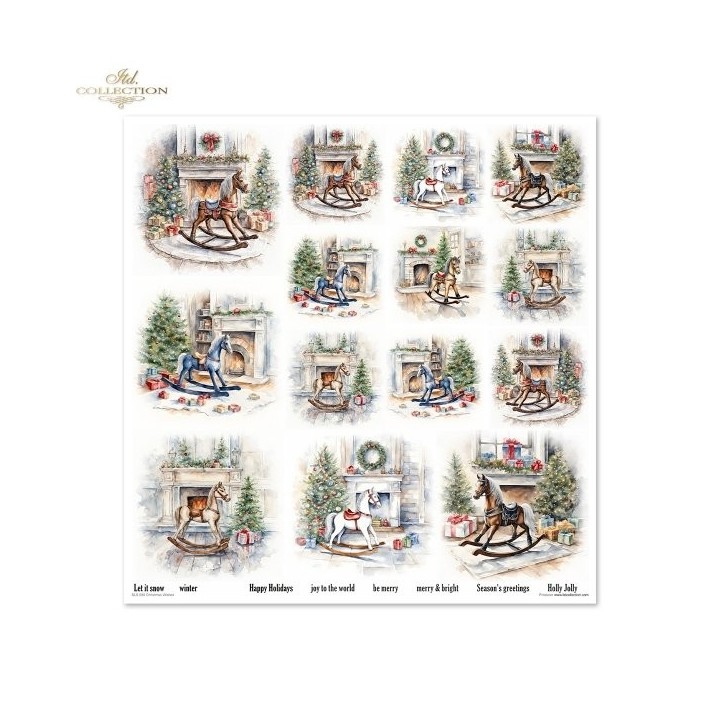 Scrapbookingpapier SLS-086 Kerstwensen