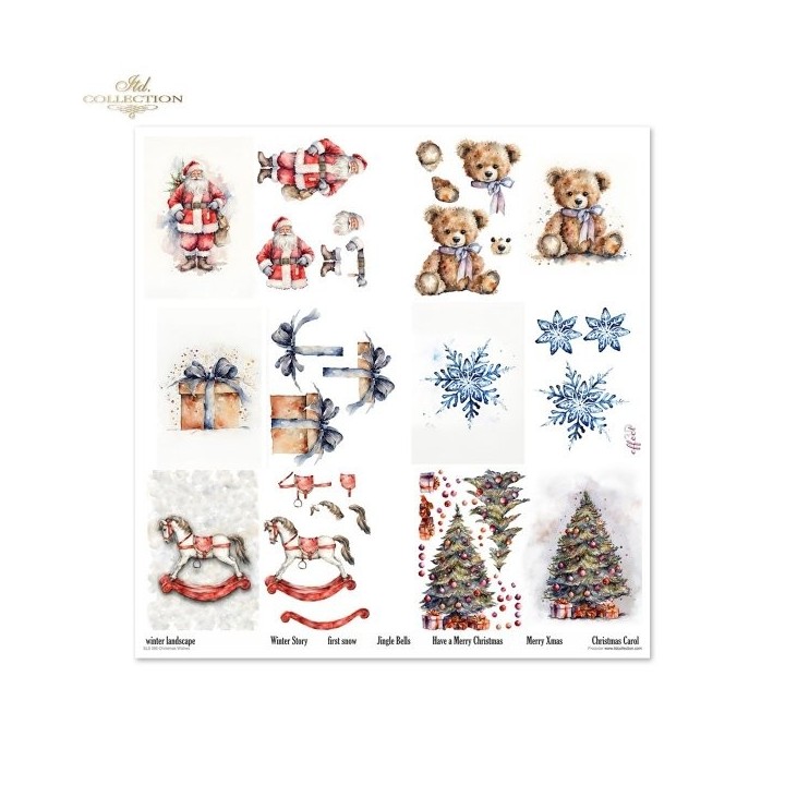 Scrapbookingpapier SLS-086 Kerstwensen