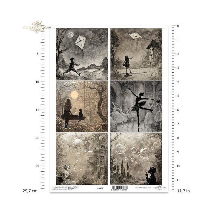Translucent scrapbookingpapier P0303