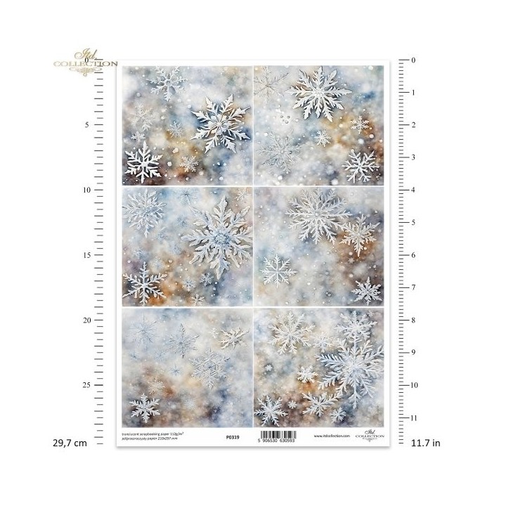 Translucent scrapbookpapier P0319 Botanical Garden in Winter