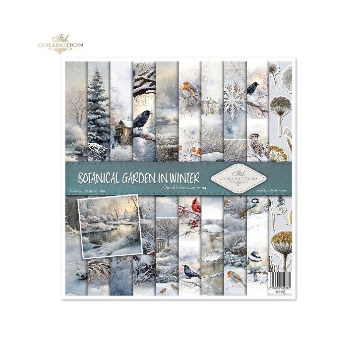 Scrapbookingpapier SLS-087 Botanische tuin in de winter
