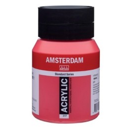 Amsterdam Acrylverf Pot 500ml Transparantrood Middel 317