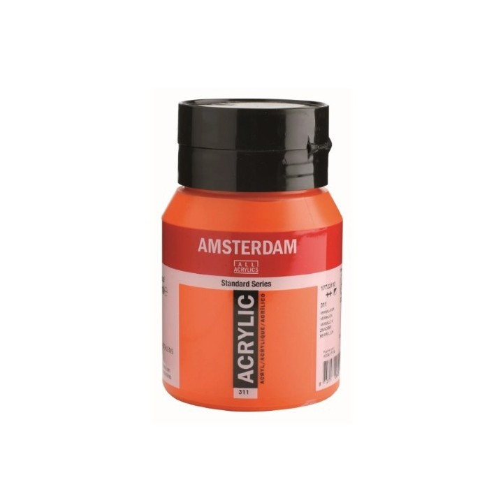 Amsterdam Acrylverf Pot 500ml Vermiljoen 311