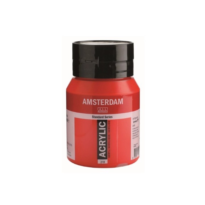 Amsterdam Acrylverf Pot 500ml Pyrrolerood 315