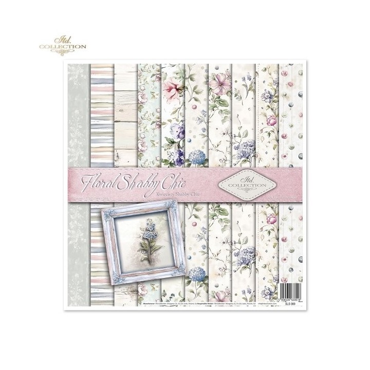Scrapbookingpapier SLS-089 Bloemen Shabby Chic