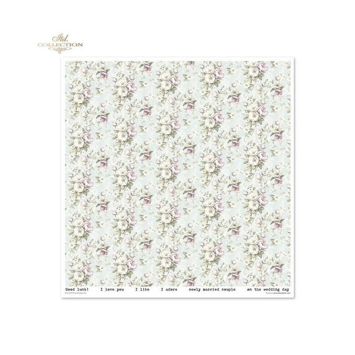 Scrapbookingpapier SLS-089 Bloemen Shabby Chic
