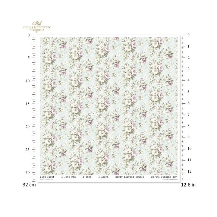 Scrapbookingpapier SLS-089 Bloemen Shabby Chic