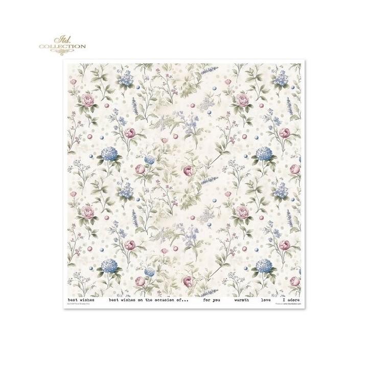 Scrapbookingpapier SLS-089 Bloemen Shabby Chic