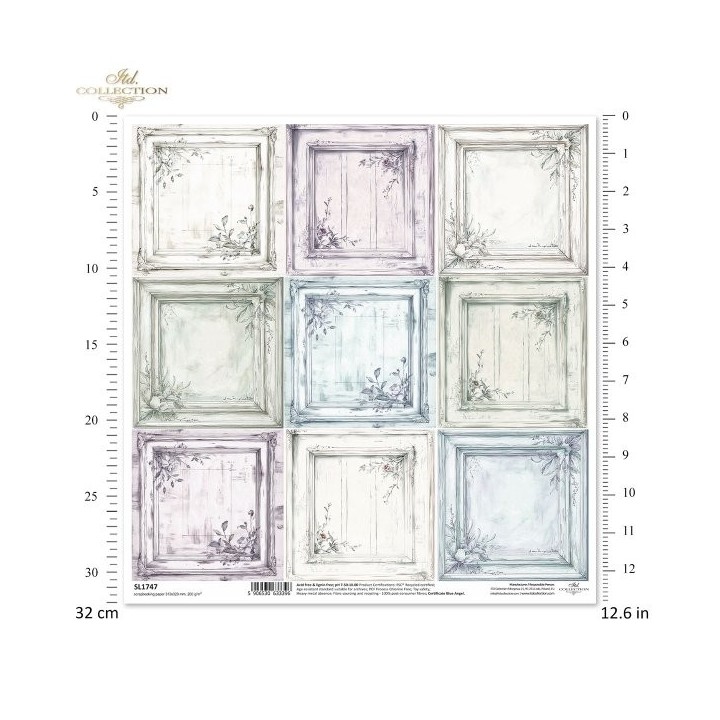 scrapbookpapier SL1747 Floral Shabby Chic