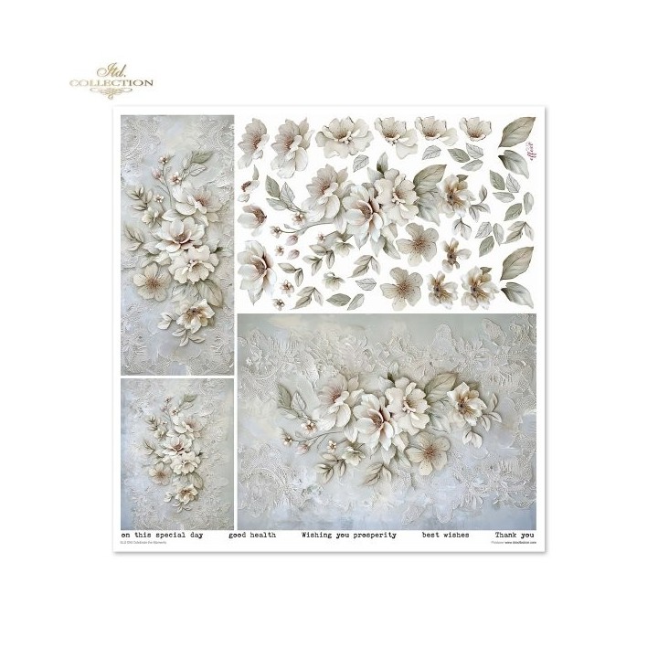 Scrapbookingpapier SLS-090 Vier de Momenten