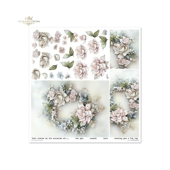 Scrapbookingpapier SLS-090 Vier de Momenten
