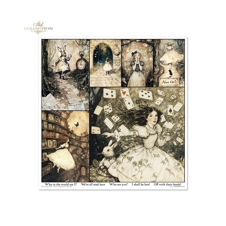 Scrapbookingpapier SLS-091 Alice's Magie - Een verhaal over een wereld die de logica is vergeten, deel 1