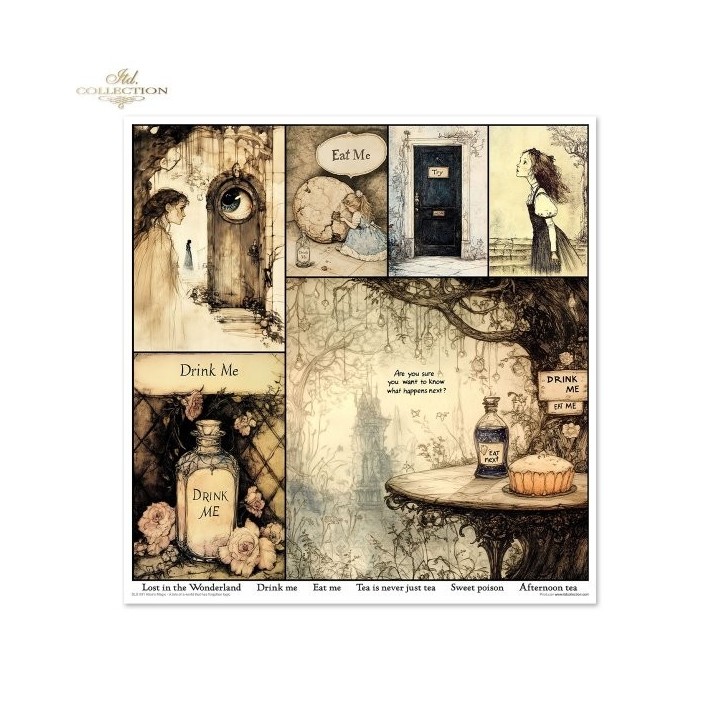 Scrapbookingpapier SLS-091 Alice's Magie - Een verhaal over een wereld die de logica is vergeten, deel 1