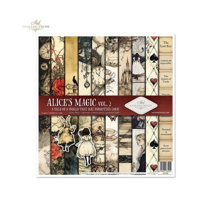 Scrapbookingpapier SLS-092 Alice's Magie - Een verhaal over een wereld die de logica is vergeten