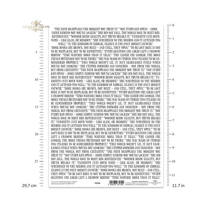 Translucent scrapbookpapier P0336