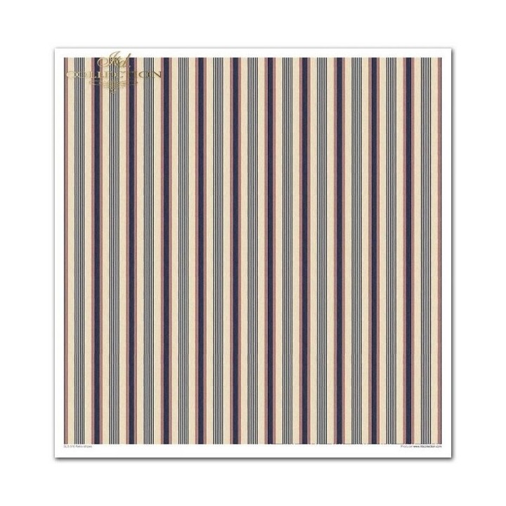 Scrapbookingpapier SLS-016 ''Retro strepen'' ---- AFGEPRIJSD PRODUCT