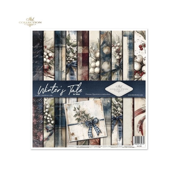 Scrapbookingpapier SLS-093 Winter's Tale in blauw