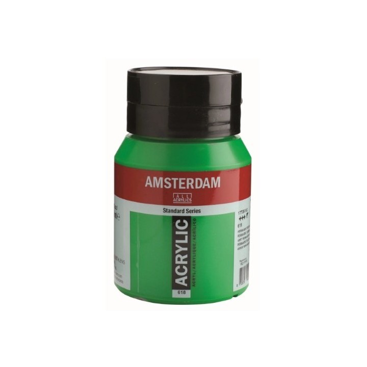 Amsterdam Acrylverf Pot 500ml Permanentgroen Licht 618