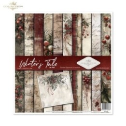 Scrapbookingpapier SLS-094 Winter's Tale in rood