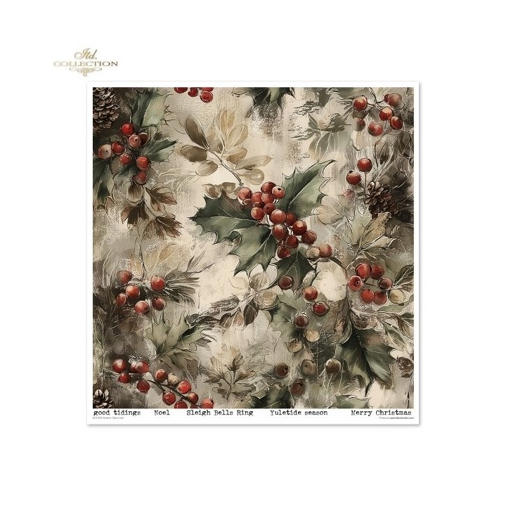 Scrapbookingpapier SLS-094 Winter's Tale in rood