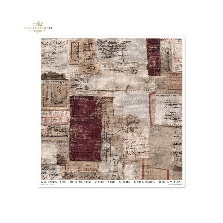 Scrapbookingpapier SLS-094 Winter's Tale in rood