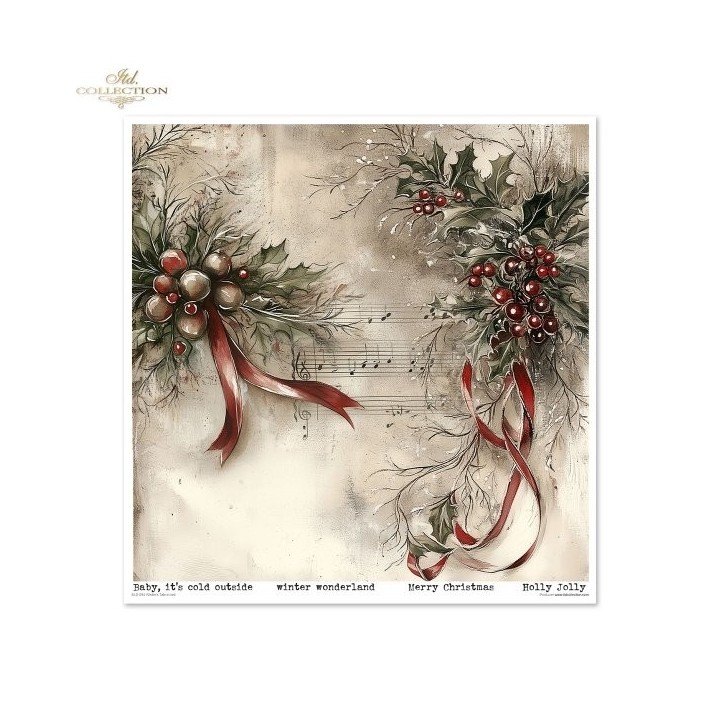 Scrapbookingpapier SLS-094 Winter's Tale in rood