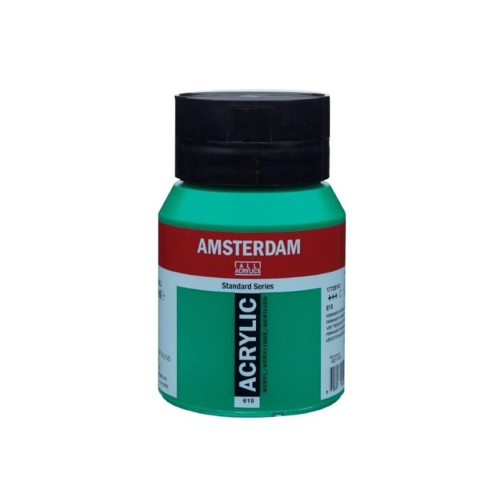 Amsterdam Acrylverf Pot 500ml Permanentgroen Donker 619