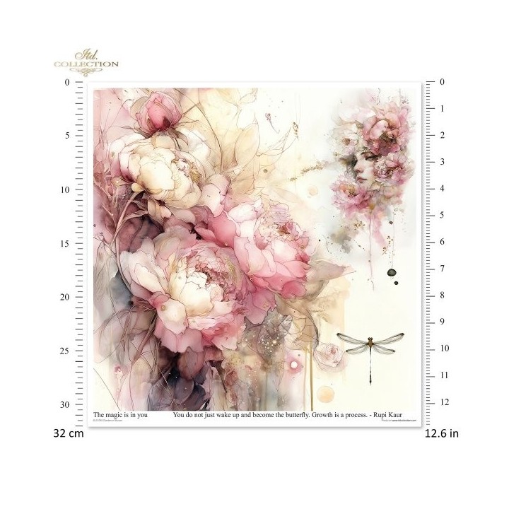 Scrapbookingpapier SLS-095 Tuin der Muzen